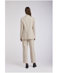 CafèNoir Giacca lunga monopetto Avorio - Glamour Calzature