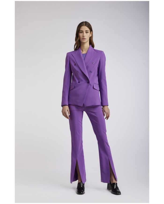CafèNoir Giacca slim doppiopetto Viola - Glamour Calzature
