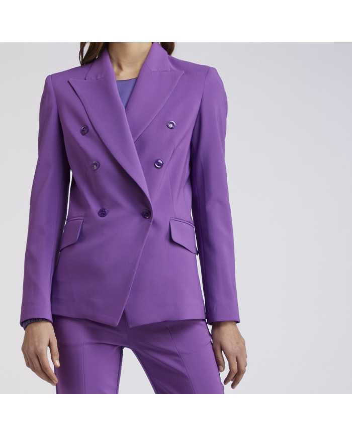 CafèNoir Giacca slim doppiopetto Viola - Glamour Calzature